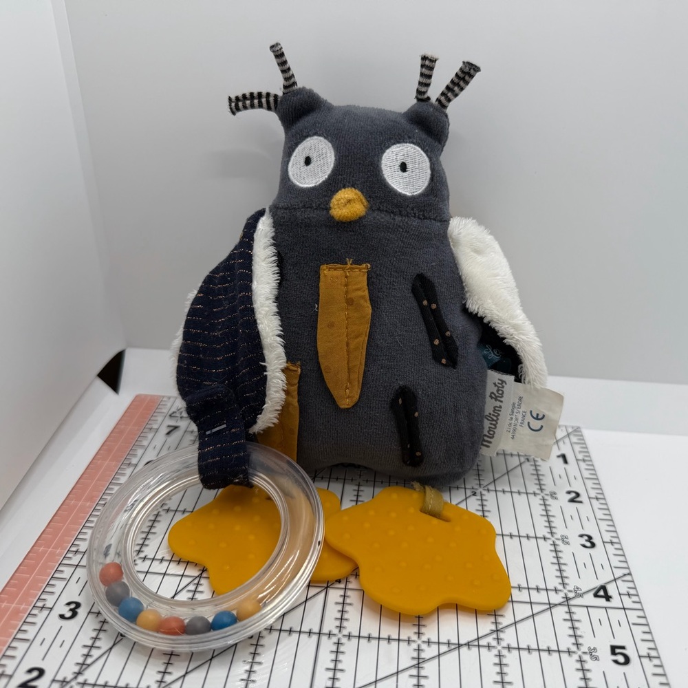 Moulin Roty Owl Bird Baby Toy